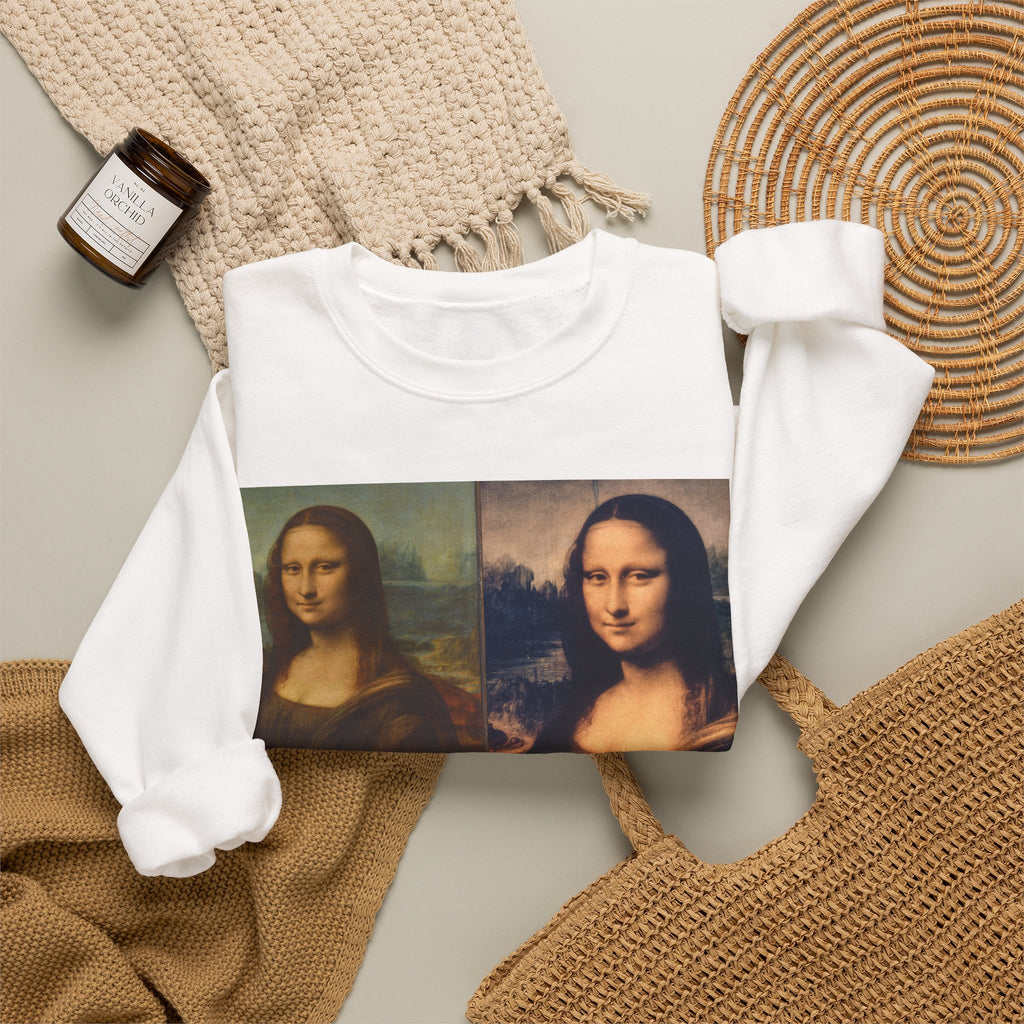 Mona Lisa Collage Sweatshirt — Vintage Art Pop Crewneck