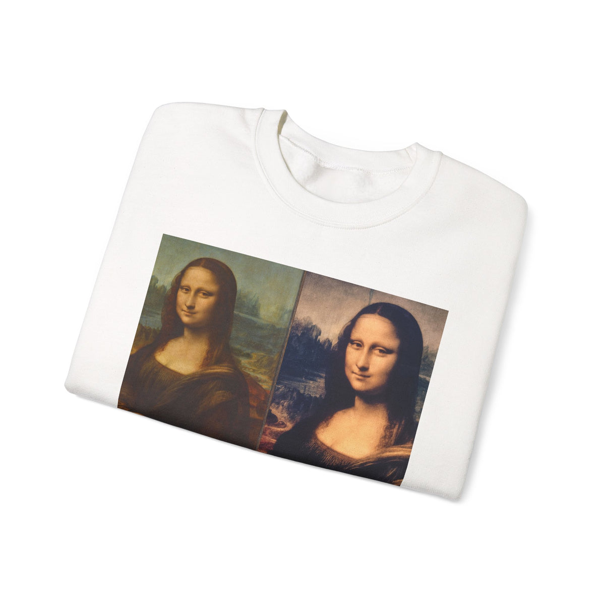 Mona Lisa Collage Sweatshirt — Vintage Art Pop Crewneck