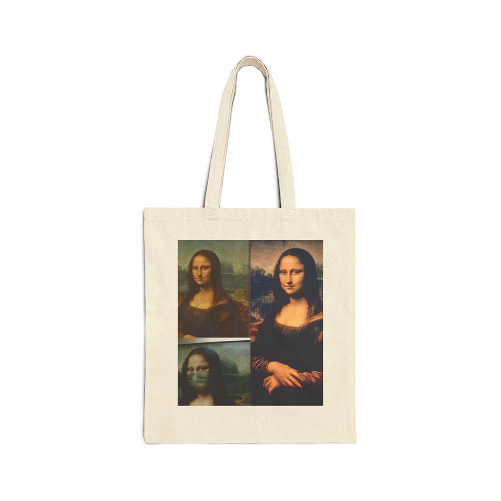 Mona Lisa Collage Tote Bag — Vintage Art Canvas Shopper