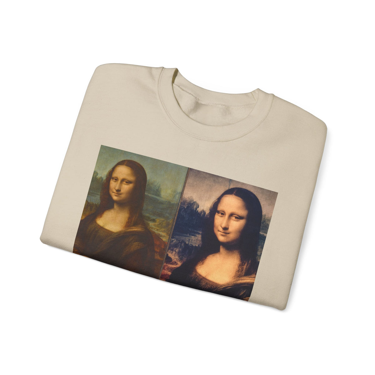 Mona Lisa Collage Sweatshirt — Vintage Art Pop Crewneck