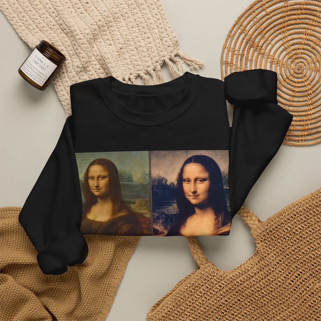 Mona Lisa Collage Sweatshirt — Vintage Art Pop Crewneck