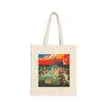 Artistic Beach Birth of Venus Tote Bag — Surreal Collage Canvas Tote
