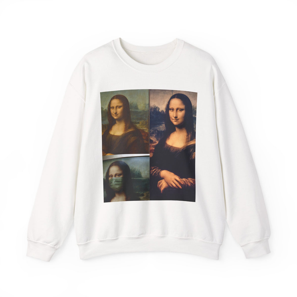 Mona Lisa Collage Sweatshirt — Vintage Art Pop Crewneck